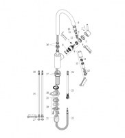 RECAMBIOS MONOMANDO COCINA ABATIBLE TALIS HANSGROHE